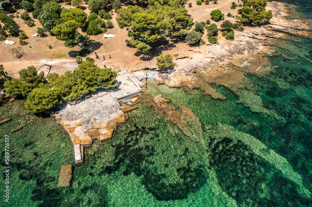 Rocky coastline in Spain.