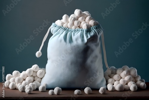 Bag of cotton created using AI Generative Technology