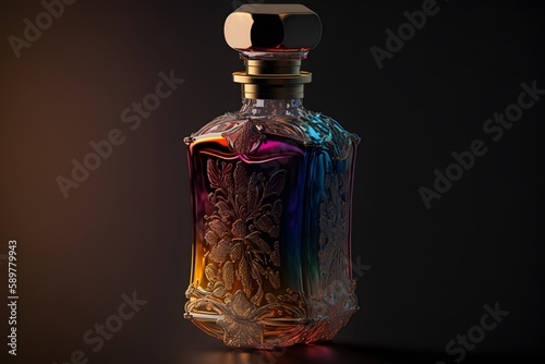 bottle of perfume created using AI Generative Technology