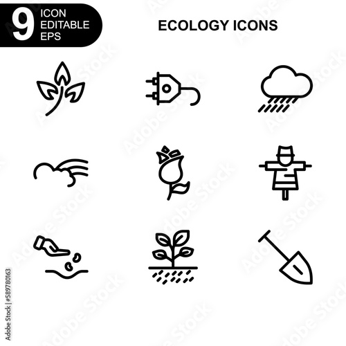 nature and ecology icon or logo isolated sign symbol vector illustration - Collection of high quality black style vector icons 
