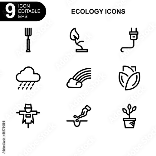 nature and ecology icon or logo isolated sign symbol vector illustration - Collection of high quality black style vector icons 