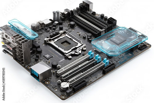 A motherboard with the word pc on it