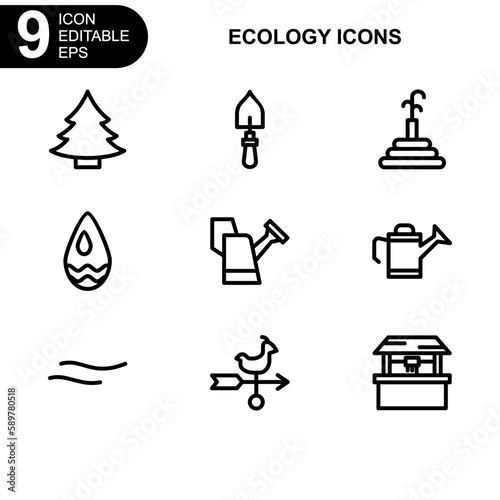 nature and ecology icon or logo isolated sign symbol vector illustration - Collection of high quality black style vector icons 
