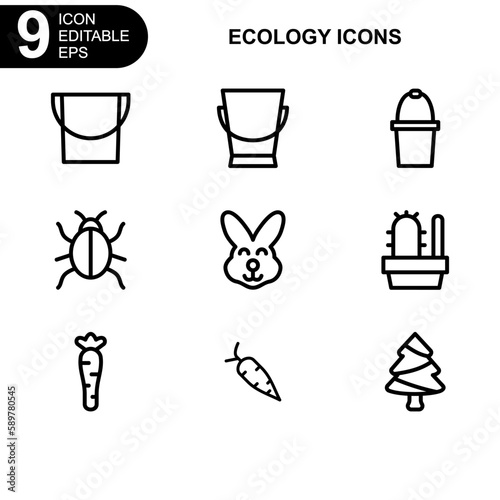 nature and ecology icon or logo isolated sign symbol vector illustration - Collection of high quality black style vector icons  