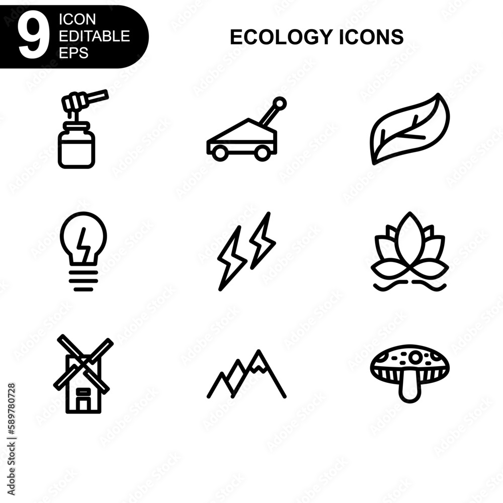 nature and ecology icon or logo isolated sign symbol vector illustration - Collection of high quality black style vector icons 
