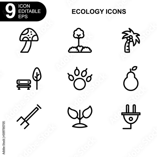 nature and ecology icon or logo isolated sign symbol vector illustration - Collection of high quality black style vector icons 
