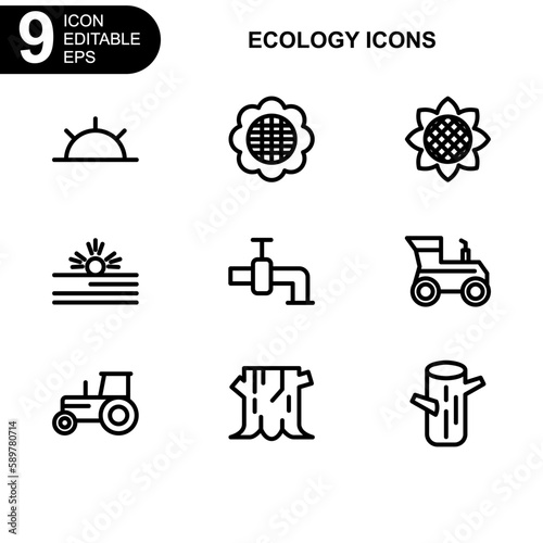nature and ecology icon or logo isolated sign symbol vector illustration - Collection of high quality black style vector icons 
