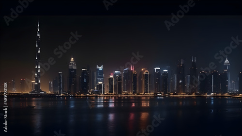 Dubai, skyline, apartment, AI, generation, technology, innovation, urban development, construction, architecture, real estate, urban planning, skyscrapers, cityscape, futuristic, modern, progress, aut © Leon