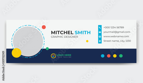 Stylish Clean minimal email signature or email footer template design