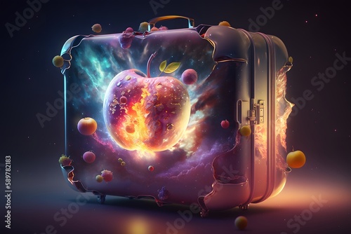 suitcase created using AI Generative Technology