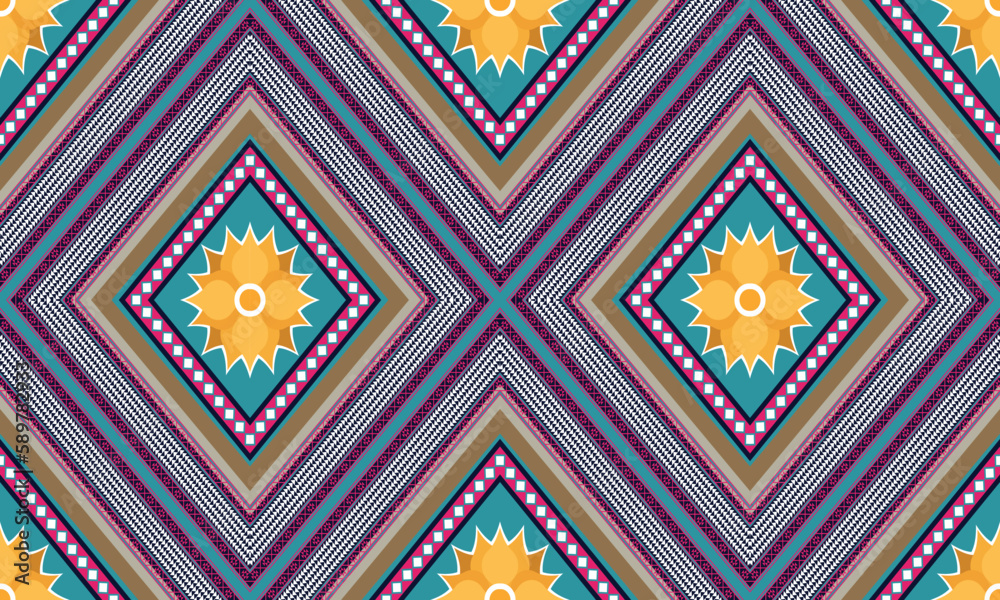 Ikat ethnic vector abstract beautiful art. Ikat seamless pattern for background,fabric,wrapping,clothing,wallpaper,Batik,carpet,embroidery style Ikat ethnic vector abstract beautiful art. Ikat seamless pattern for background,fabric,wrapping,clothing,wallpaper,Batik,carpet,embroidery style