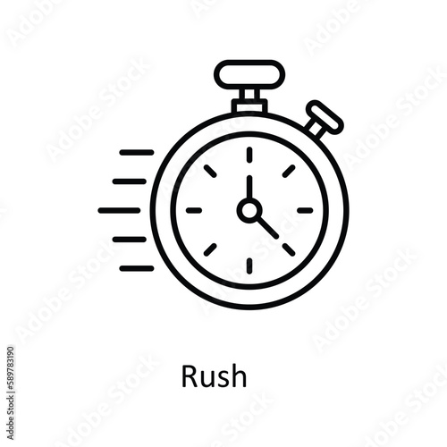 Rush Vector outline Icons. Simple stock illustration stock