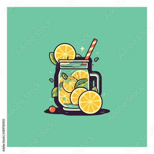 lemonade drink simple modern logo
