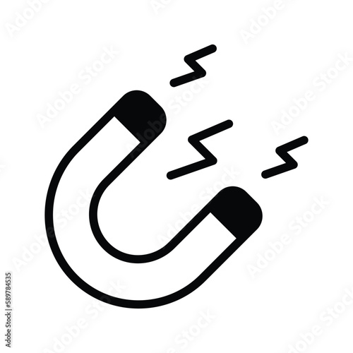 Magnifure glass icon with white background stock illustration