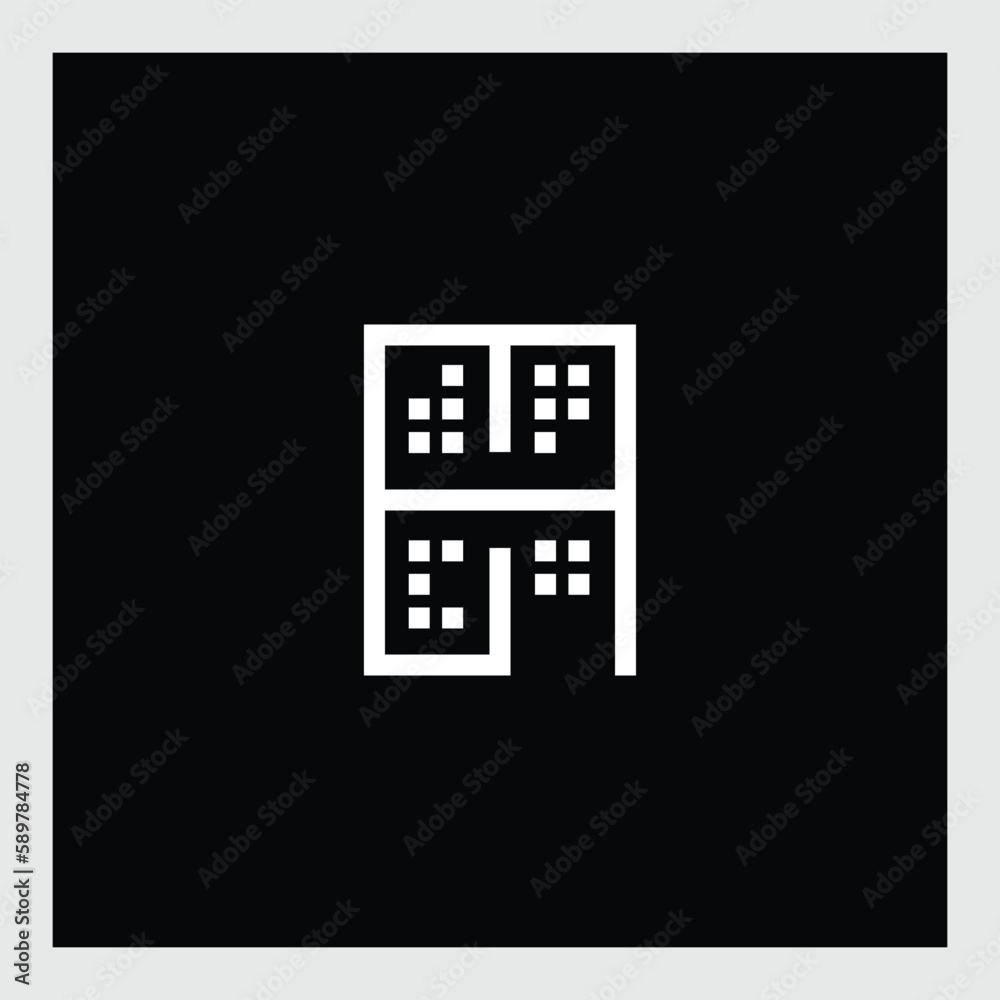 apartment view logo at night apartment view logo at night