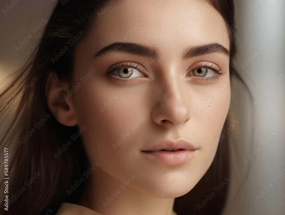 A Beautiful Woman with Natural Makeup | Generative AI A Beautiful Woman with Natural Makeup | Generative AI