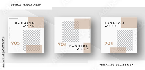 Fashion week post design sale promotion social media post or Instagram post or flyer Design