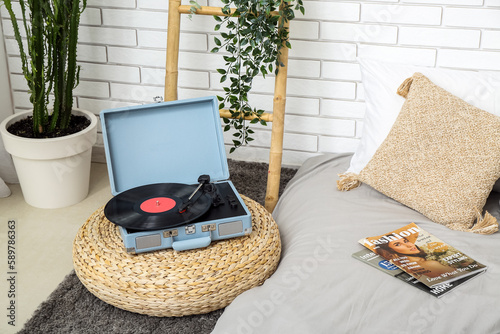 Record player with vinyl di...