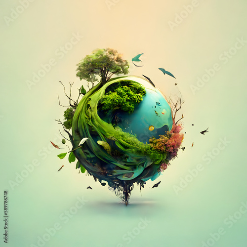 Fototapeta Naklejka Na Ścianę i Meble -  green planet earth