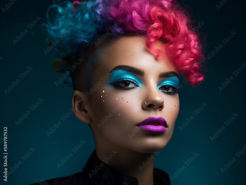 A Woman with a Vibrant and Colorful Style | Generative AI A Woman with a Vibrant and Colorful Style | Generative AI