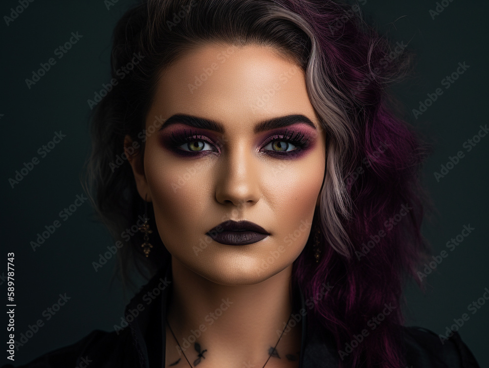 A Woman with Bold Edgy Makeup | Generative AI A Woman with Bold Edgy Makeup | Generative AI