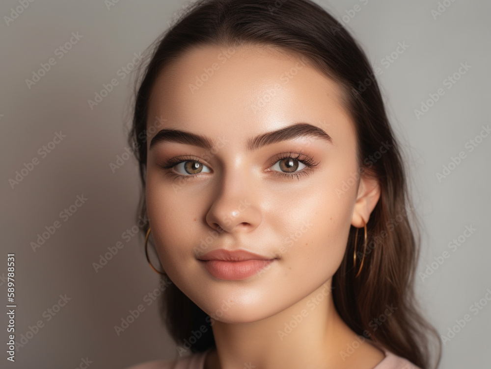 A Young Woman with Natural Looking Makeup | Generative AI A Young Woman with Natural Looking Makeup | Generative AI