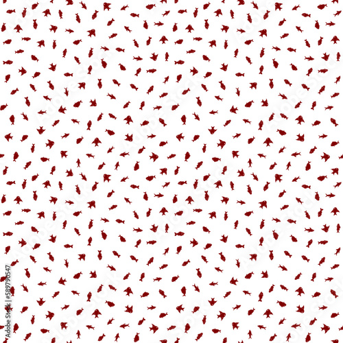 Fish Seamless Pattern Background. Vector illustration backdrop.