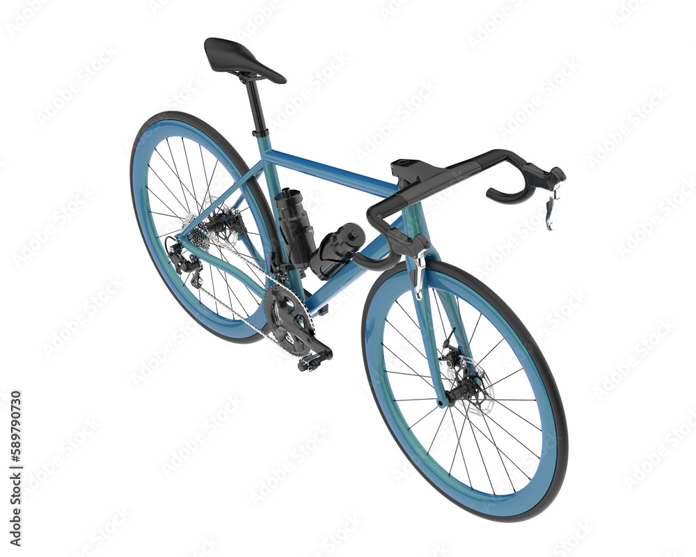 Fototapeta premium Fast bike isolated on transparent background. 3d rendering - illustration