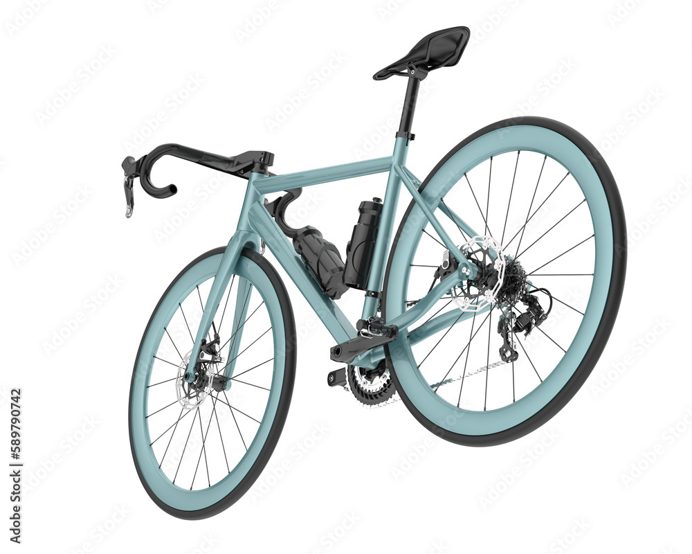 Fototapeta premium Fast bike isolated on transparent background. 3d rendering - illustration