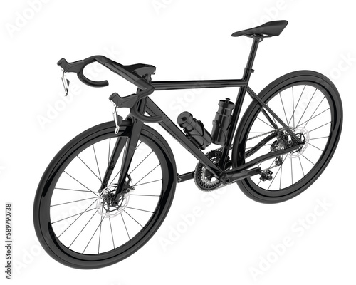 Fast bike isolated on transparent background. 3d rendering - illustration