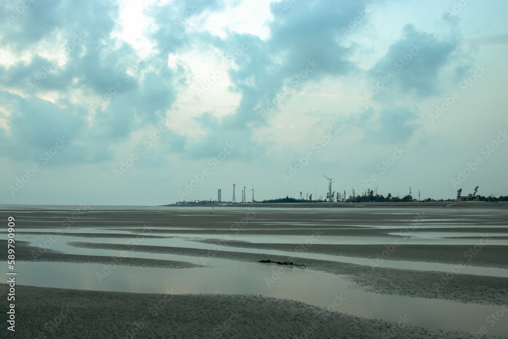Fototapeta premium landscape of Bakkhali sea shore 