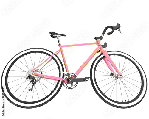 Fast bike isolated on transparent background. 3d rendering - illustration