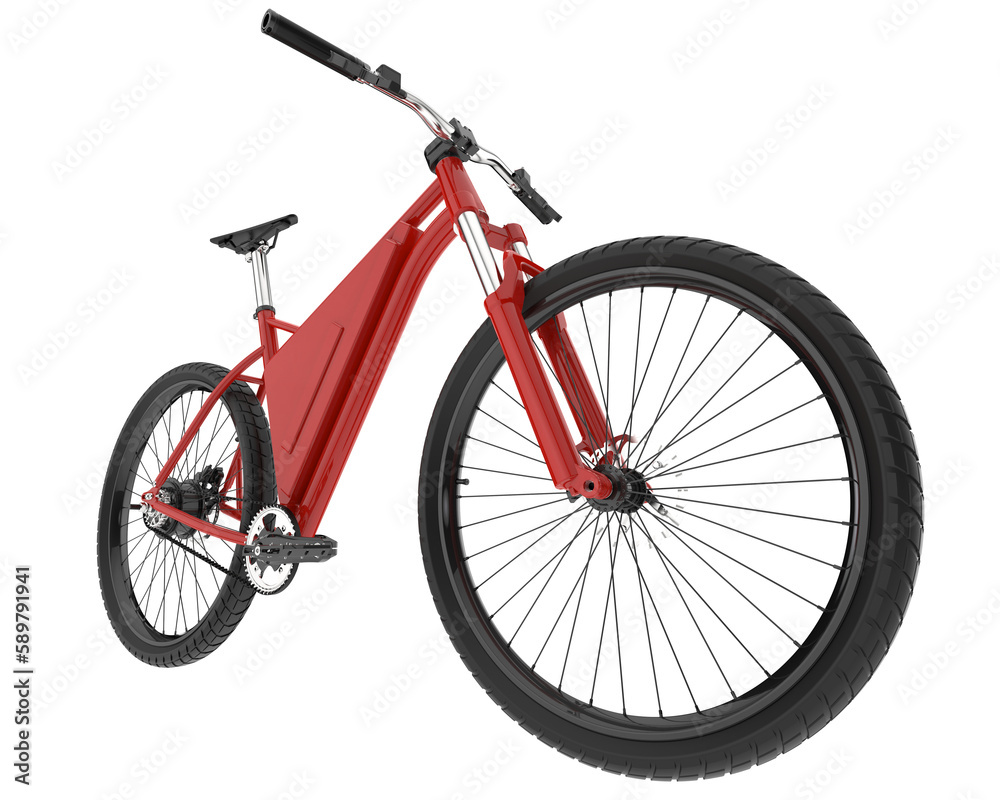 Fototapeta premium Fast bike isolated on transparent background. 3d rendering - illustration