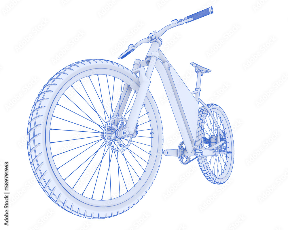 Fototapeta premium Fast bike isolated on transparent background. 3d rendering - illustration