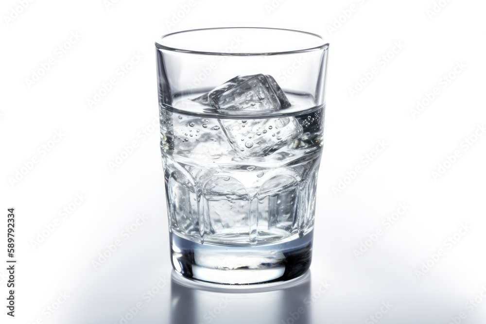Vodka On White Background. Generative AI Vodka On White Background. Generative AI