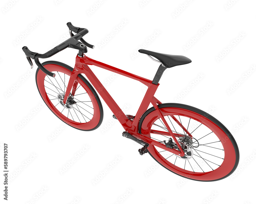 Fototapeta premium Fast bike isolated on transparent background. 3d rendering - illustration