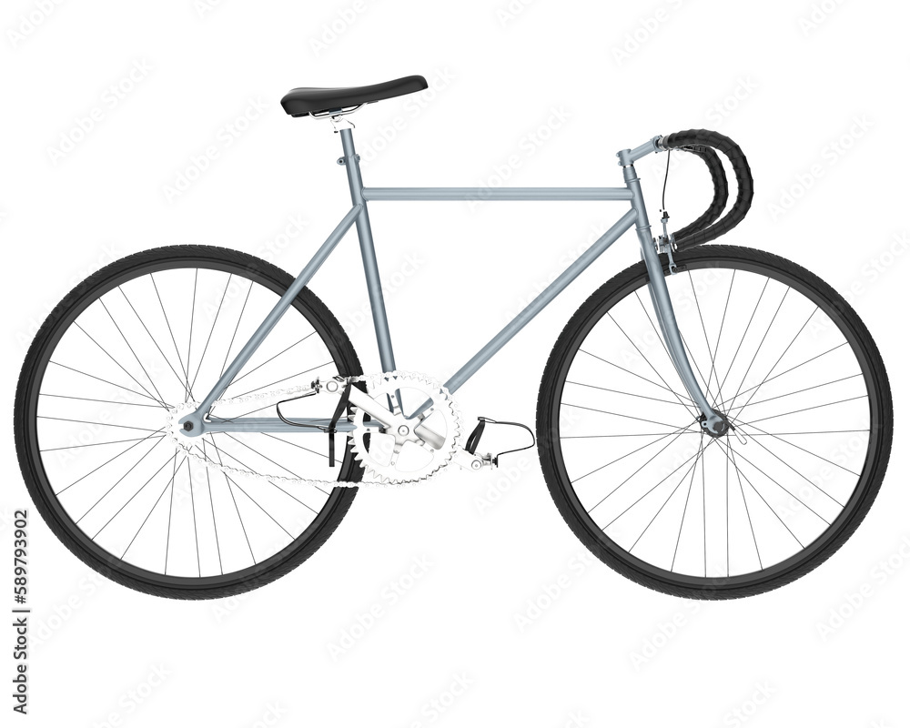 Obraz premium Realistic bike isolated on transparent background. 3d rendering - illustration