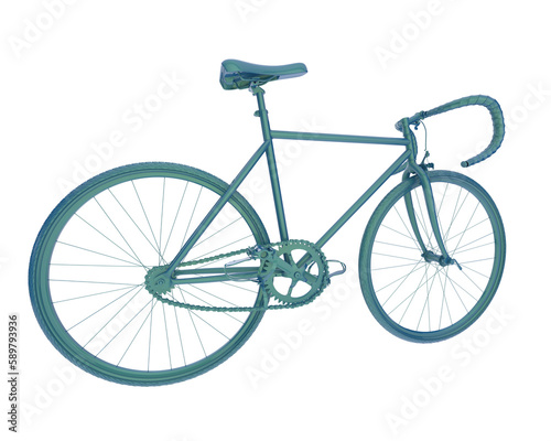 Realistic bike isolated on transparent background. 3d rendering - illustration