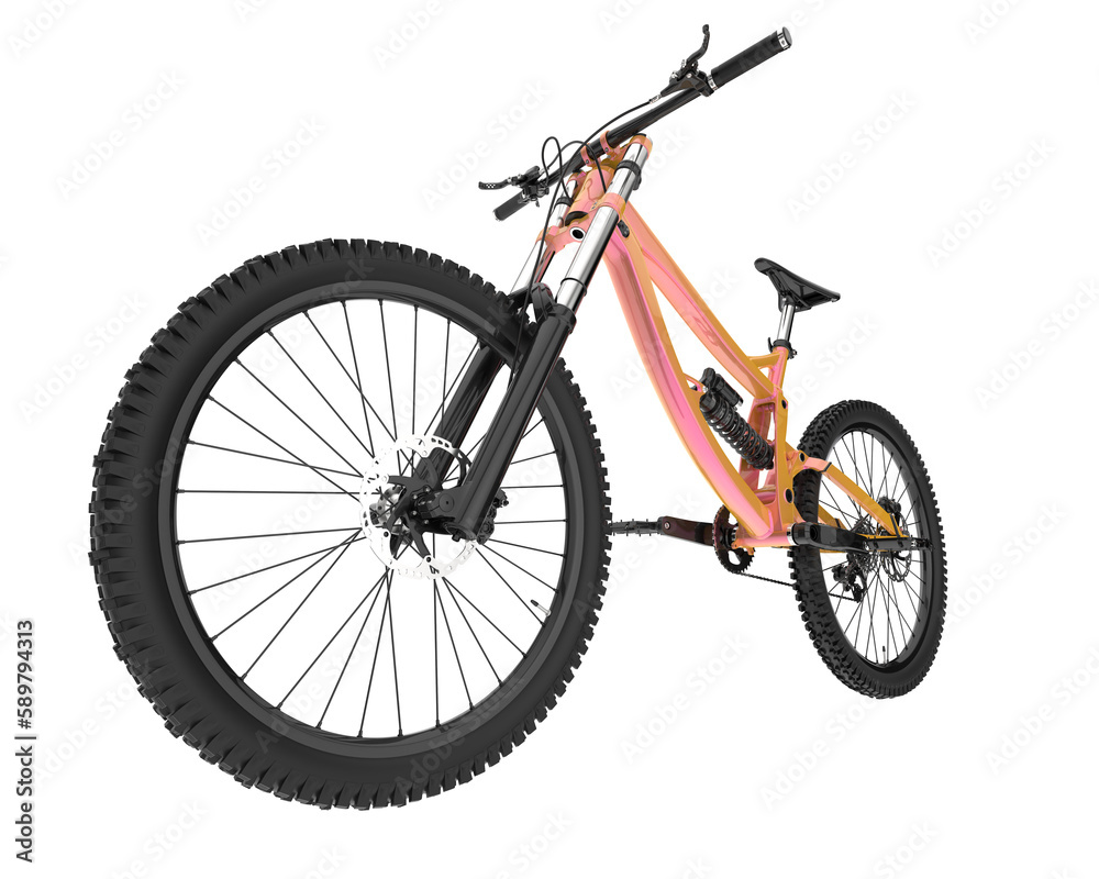 Realistic bike isolated on transparent background. 3d rendering - illustration