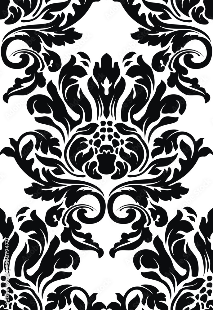 Vector damask seamless pattern background. Classical luxury old fashioned damask ornament, royal victorian seamless texture for wallpapers, textile, wrapping. Exquisite floral baroque template.
Vector damask seamless pattern background. Classical luxury old fashioned damask ornament, royal victorian seamless texture for wallpapers, textile, wrapping. Exquisite floral baroque template.