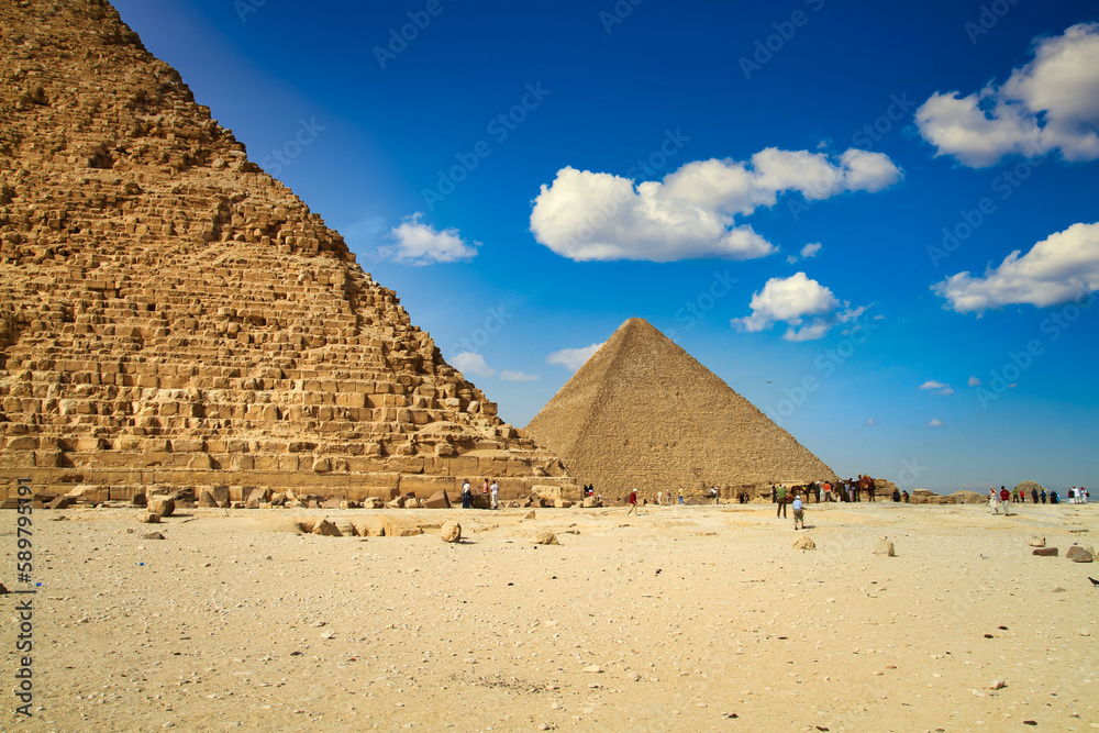 Beautiful landscape with the Great Pyramid in Giza, Egypt