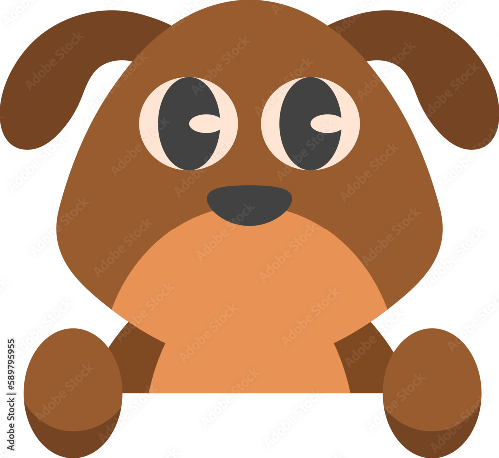 Cute Dog Hanging on a Board Cute Dog Hanging on a Board