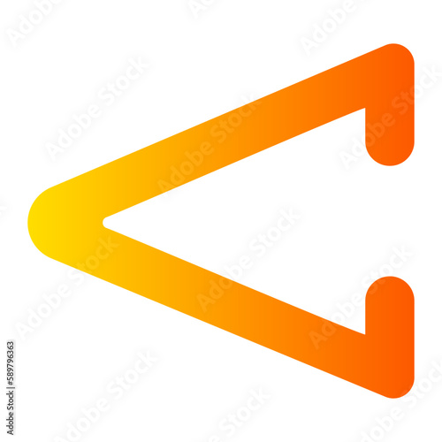 less than gradient icon