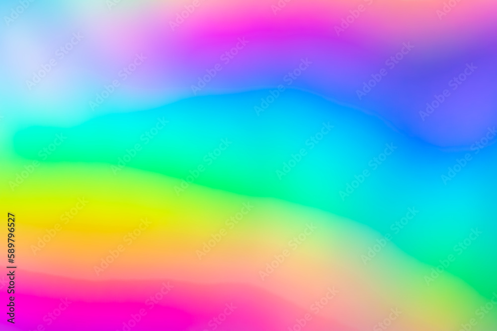 Obraz premium Abstract blur holographic rainbow foil iridescent background