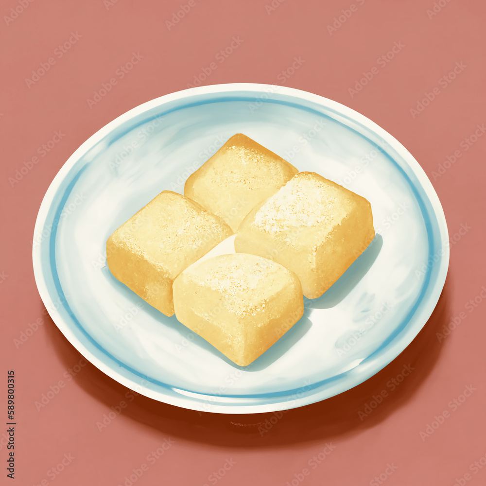 バター餅のイラスト(AI generated image)
バター餅のイラスト(AI generated image)