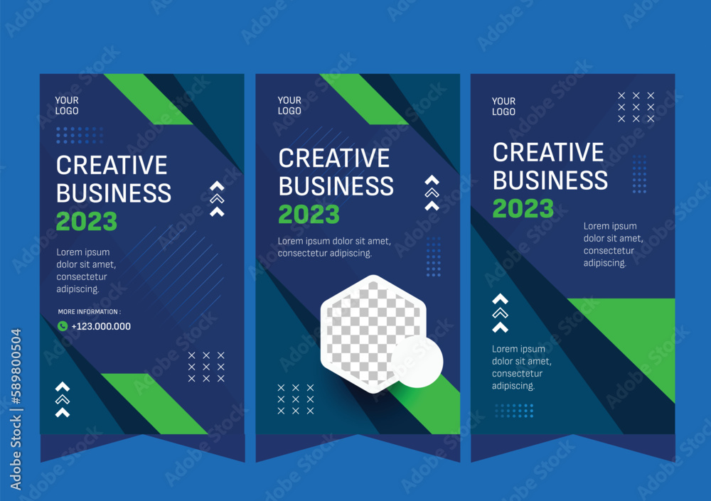 Social media business story collection template design