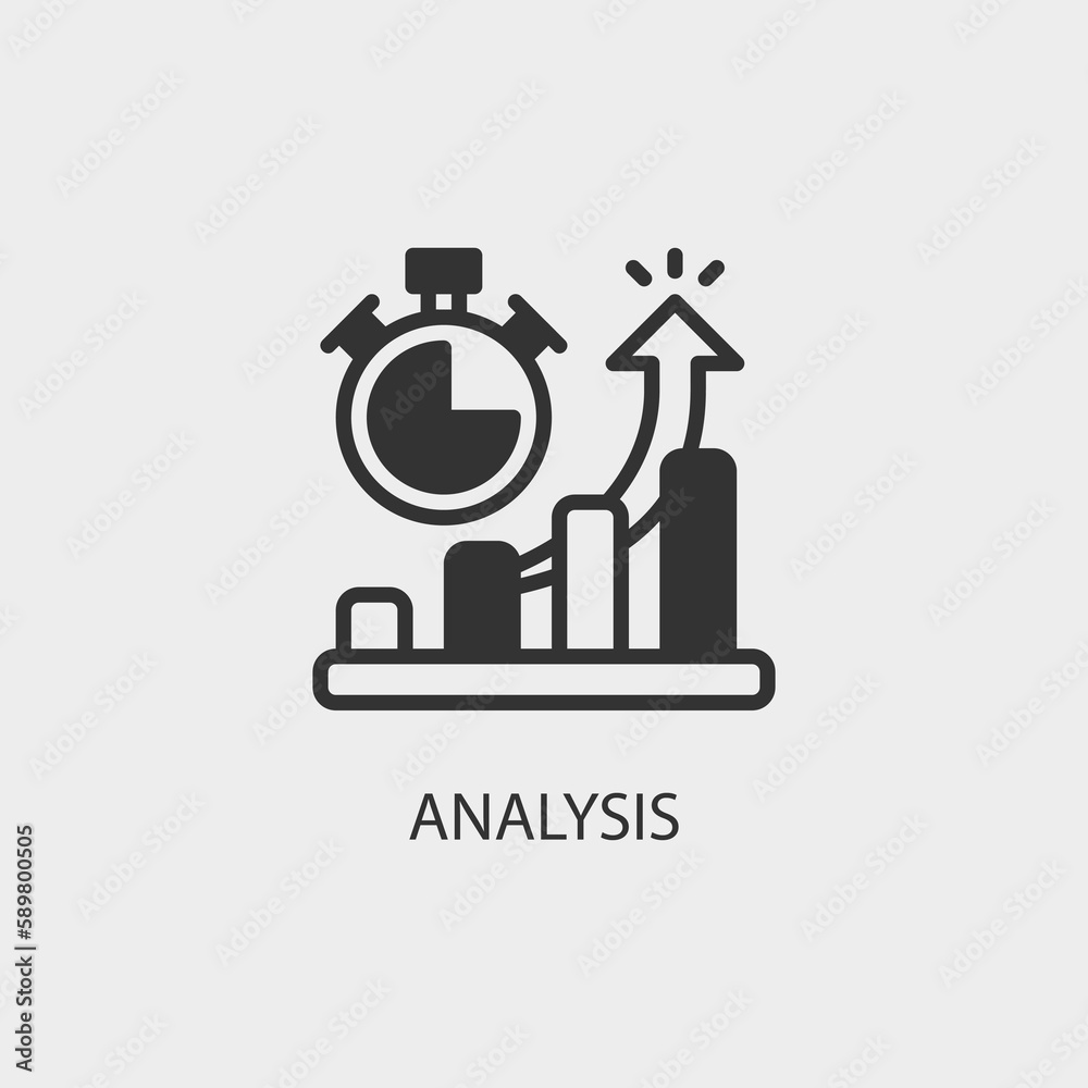 Analytic vector icon illustration sign