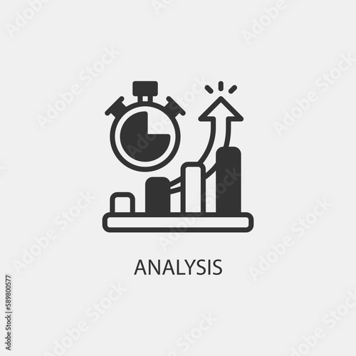 Analytic vector icon illustration sign