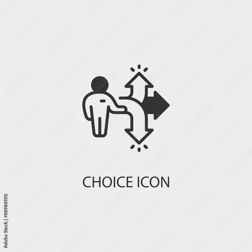 Choice vector icon illustration sign