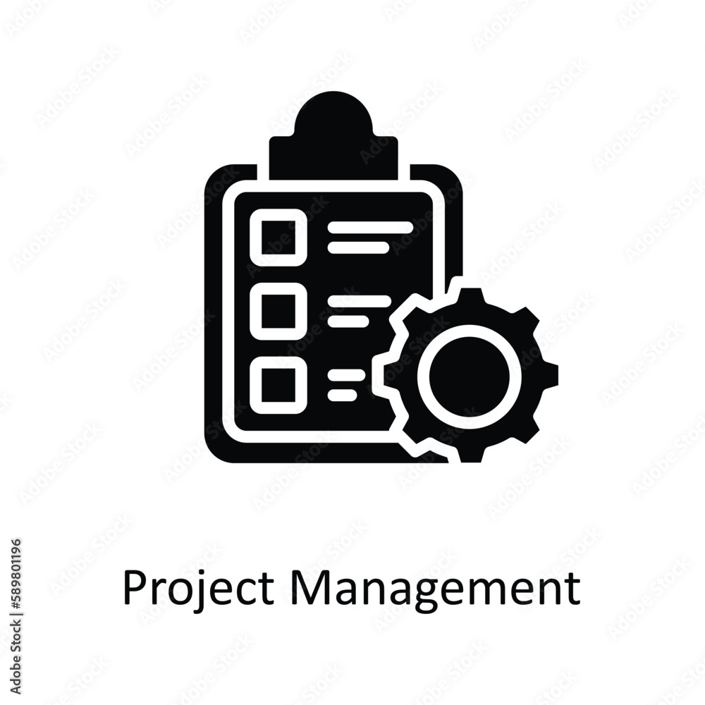 Project Management Vector Solid Icons. Simple stock illustration stock Project Management Vector Solid Icons. Simple stock illustration stock
